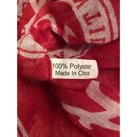 Alabama Crimson Tide Red Logo Infinity Scarf One Size Sheer Roll Tide Football - Picture 6 of 9